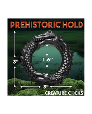 Creature Cocks Caiman Silicone Cock Ring - Black