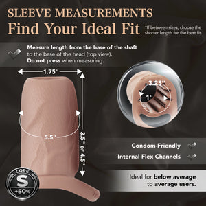 Pleasure Sleeves - Penis Sleeve Core S 50% Increase Girth Enhancer