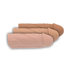 Pleasure Sleeves - Realistic 2 Inch Penis Extender - Core M 50% Girth Enhnacer
