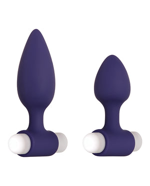 Evolved Dynamic Duo Anal Rechargeable - Purple/white