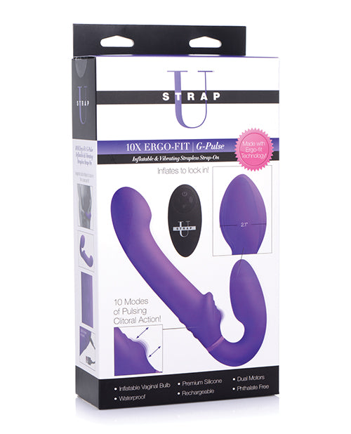 Strap U Ergo-fit G-pulse Inflatable & Vibrating Strapless Strap-on