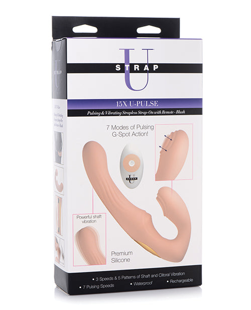 Strap U U-pulse Silicone Strapless Strap-on W/remote