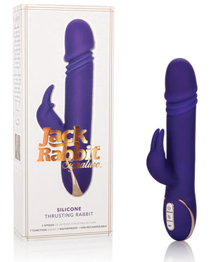 Jack Rabbits Signature Silicone Thrusting Rabbits - Purple