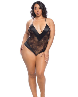 Roxanne Lace Teddy with wide Satin Edges