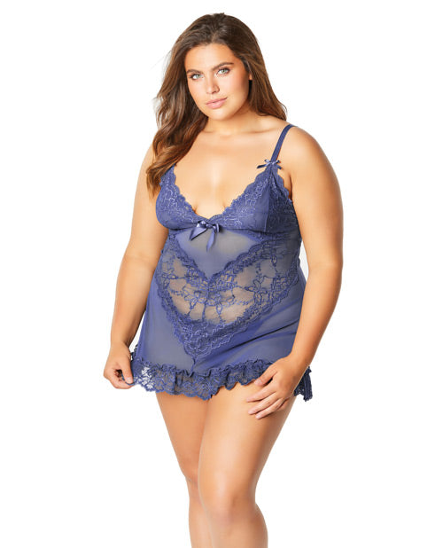 Soft Cup & Lace Babydoll W/g-string