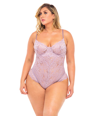 Page Unlined Lace Teddy W/underwire Mauve