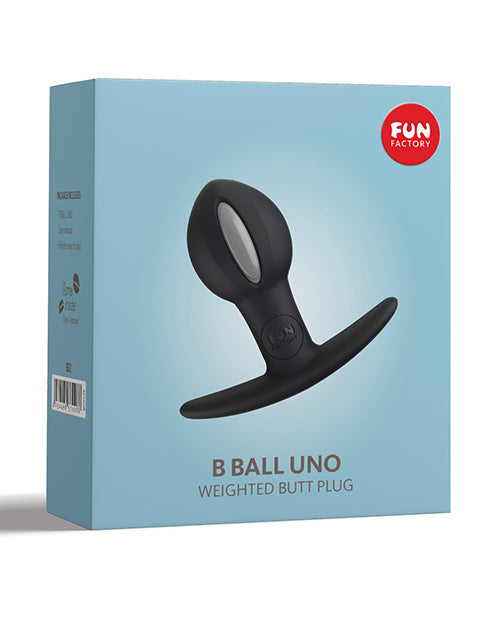 Fun Factory B Ball Uno Weighted Ball Butt Plug - Black/grey