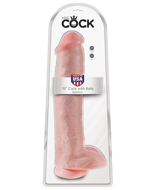 "King Cock 15"" Cock W/balls"