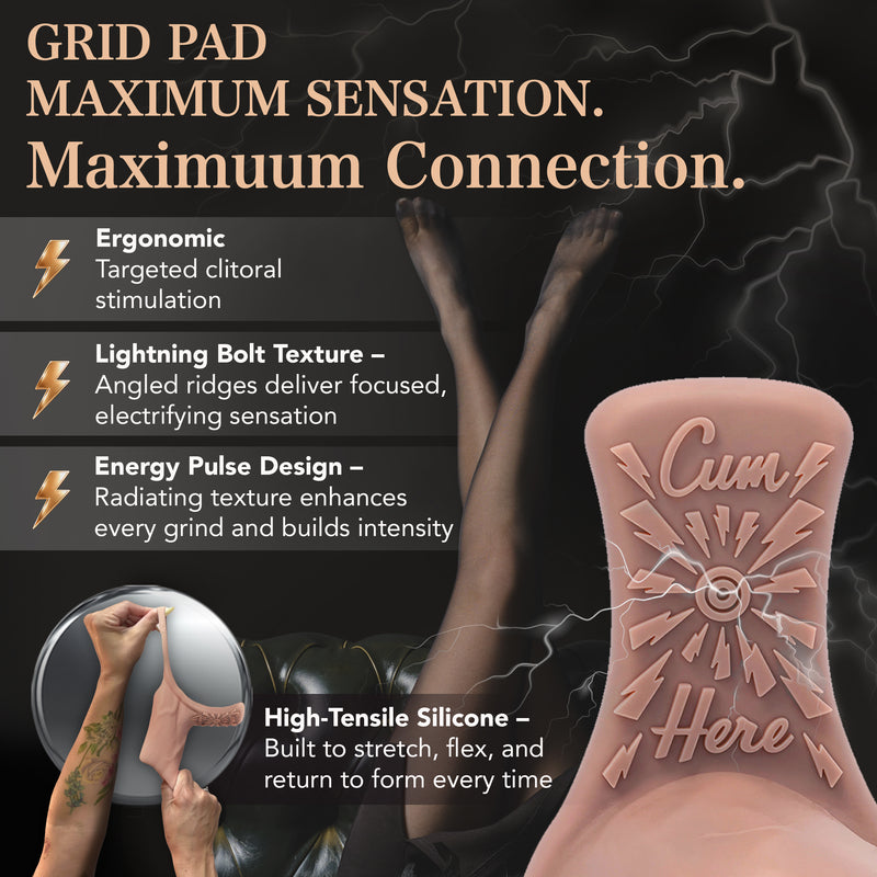 Pleasure Sleeves - 50% Increase Penis Sleeve W/Grind Pad -Clit Stimulator - Core M Girth Enhancer
