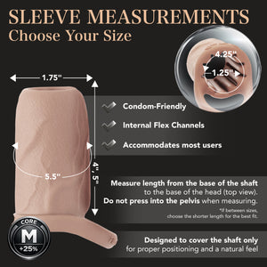 Pleasure Sleeves Slim - Open-Ended Penis Sleeves - 25% Increase Core M Girth Enhancer
