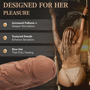 Pleasure Sleeves - Realistic 2 Inch Penis Extender - Core M 50% Girth Enhnacer