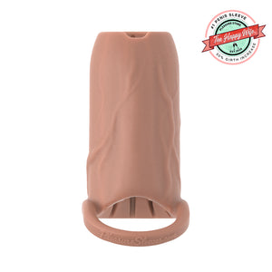 Pleasure Sleeves - 50% Increase Penis Sleeve W/Grind Pad -Clit Stimulator - Medium Girth Enhancer