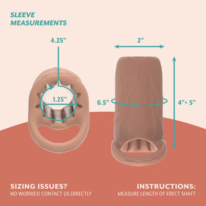 Pleasure Sleeves - 50% Increase Penis Sleeve - Medium Girth Enhancer