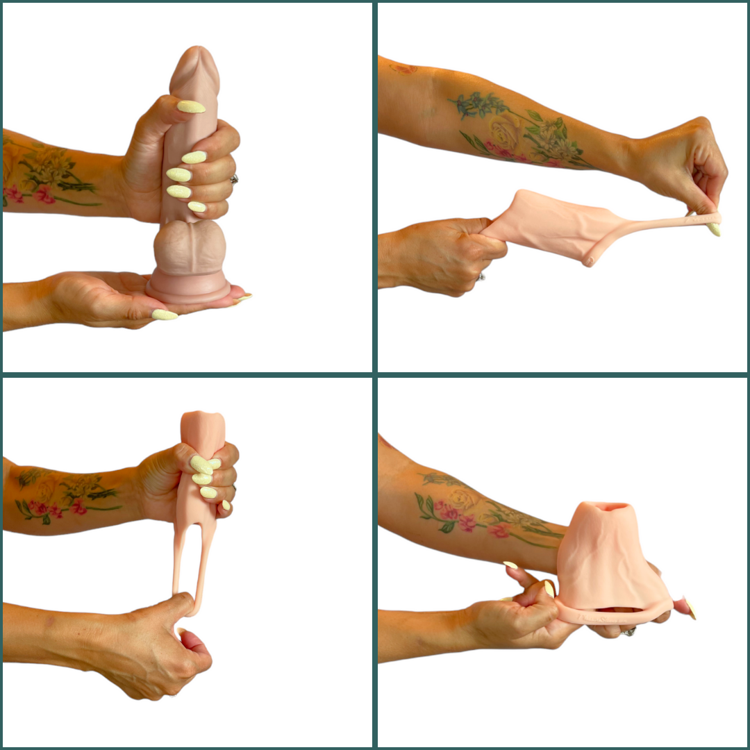 Pleasure Sleeves Slim - Open-Ended Penis Sleeves - 25% Girth Increase - 4 Inch (Medium)