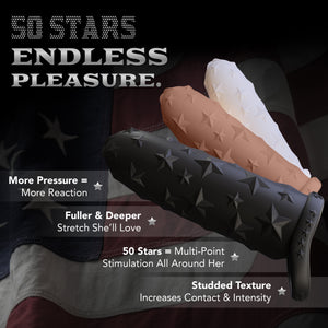 The Happy Wife® Star Studded Extender™ – 6.5" Core M Platinum Silicone Sleeve Extender