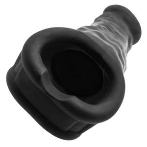 Oxballs Muscle Ripped Inner Ribbed Velvet-Smooth Cocksheath - Special Edition Black