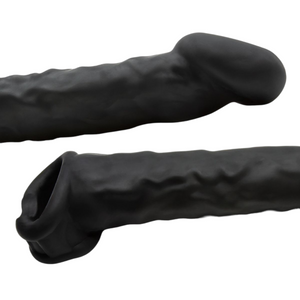 Oxballs Muscle Ripped Inner Ribbed Velvet-Smooth Cocksheath - Special Edition Black